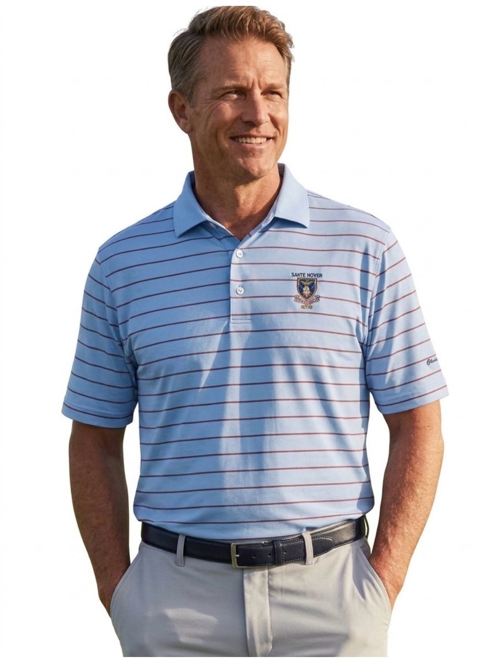 Peter Millar Summer Comfort Royal Troon Golf Club Performance Polo Size Large.